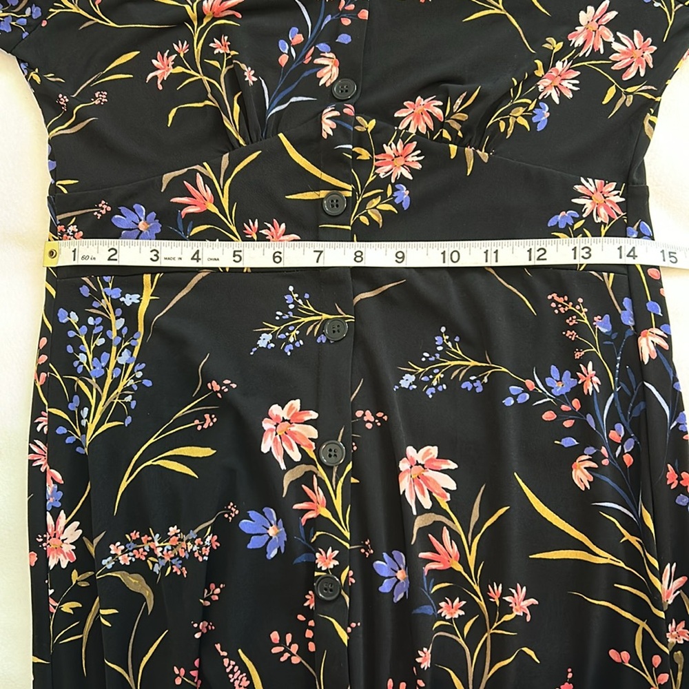 MSK maxi dress. New! Black, pink, blue, floral. Size S - Picture 9 of 10